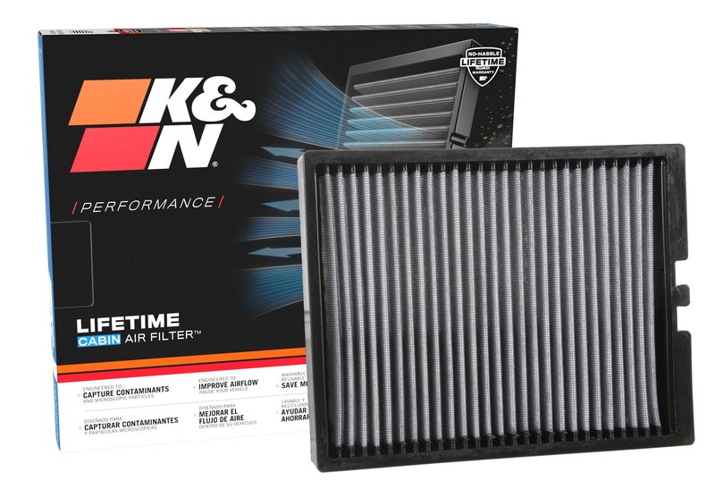 K&N Cabin Air Filter: Premium, Washable, Clean Airflow to your Cabin Air Filter Replacement: Designed For Select 2003-2023 Honda/Acura Vehicle Models, VF2001, 9.6"L x 2.1"W x 11.4"Th - Image 1